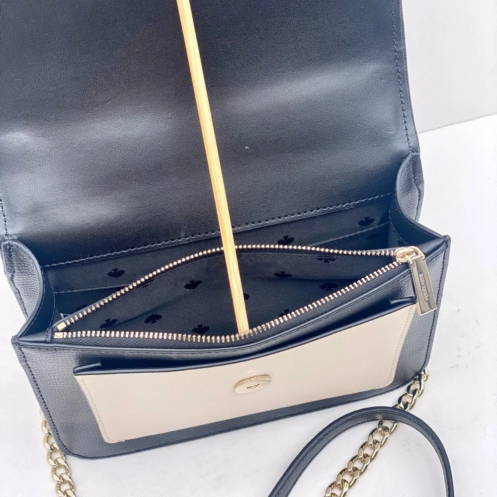 Kate Spade Remi Woven Houndstooth Flap Chain Shoulder Bag Crossbody